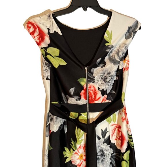 Kate & Lily Floral Print Dress Size 10 black multi stretch floral women dress - Picture 10 of 12